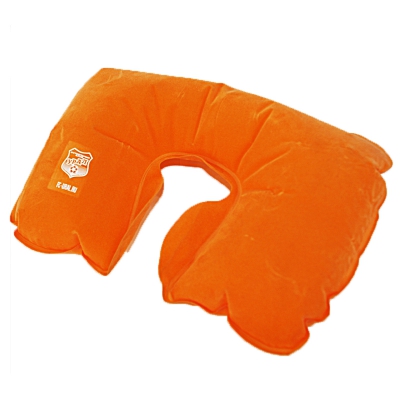 Дорожная подушка с логотипом, оранжевая